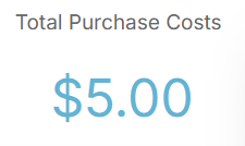 Total purchase costs widget.